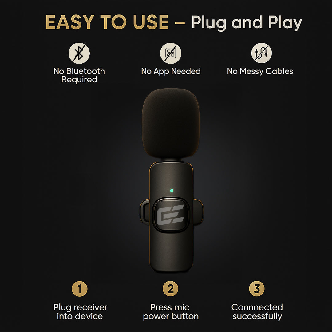 Eavesdrop wireless microphone, easy to use