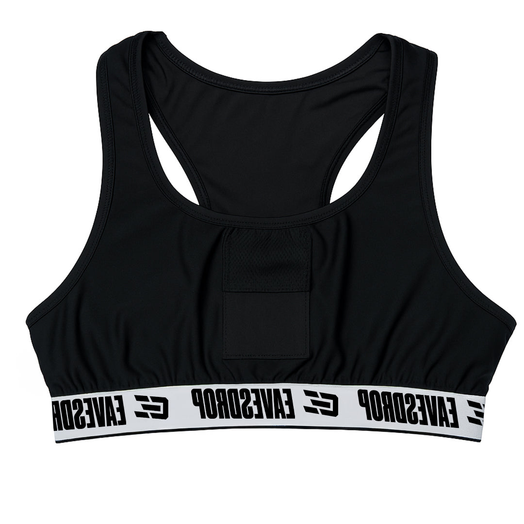 Eavesdrop GO vest front chest pocket shown inside out