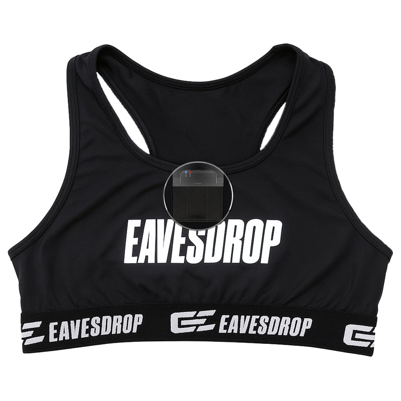 Eavesdrop GO vest with a wireless mic in the front chest pocket